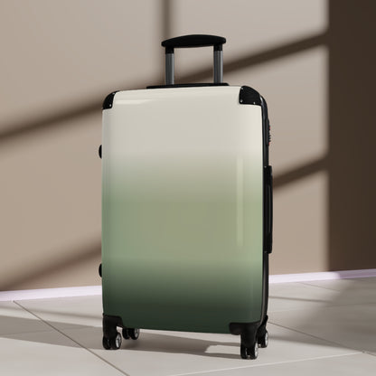 Gradient Green Carry-On Suitcase — Ombre Travel Luggage