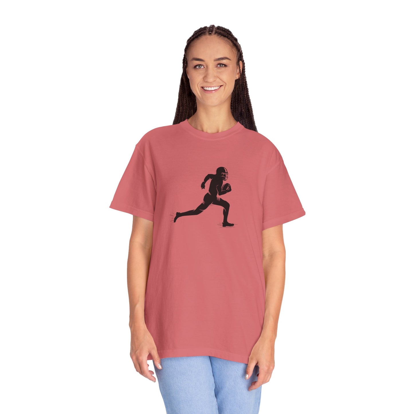 Football Player Graphic Unisex T-Shirt, Casual Sports Tee, Gift for Athletes, Workout Shirt, Everyday Wear, Unique Running Apparel