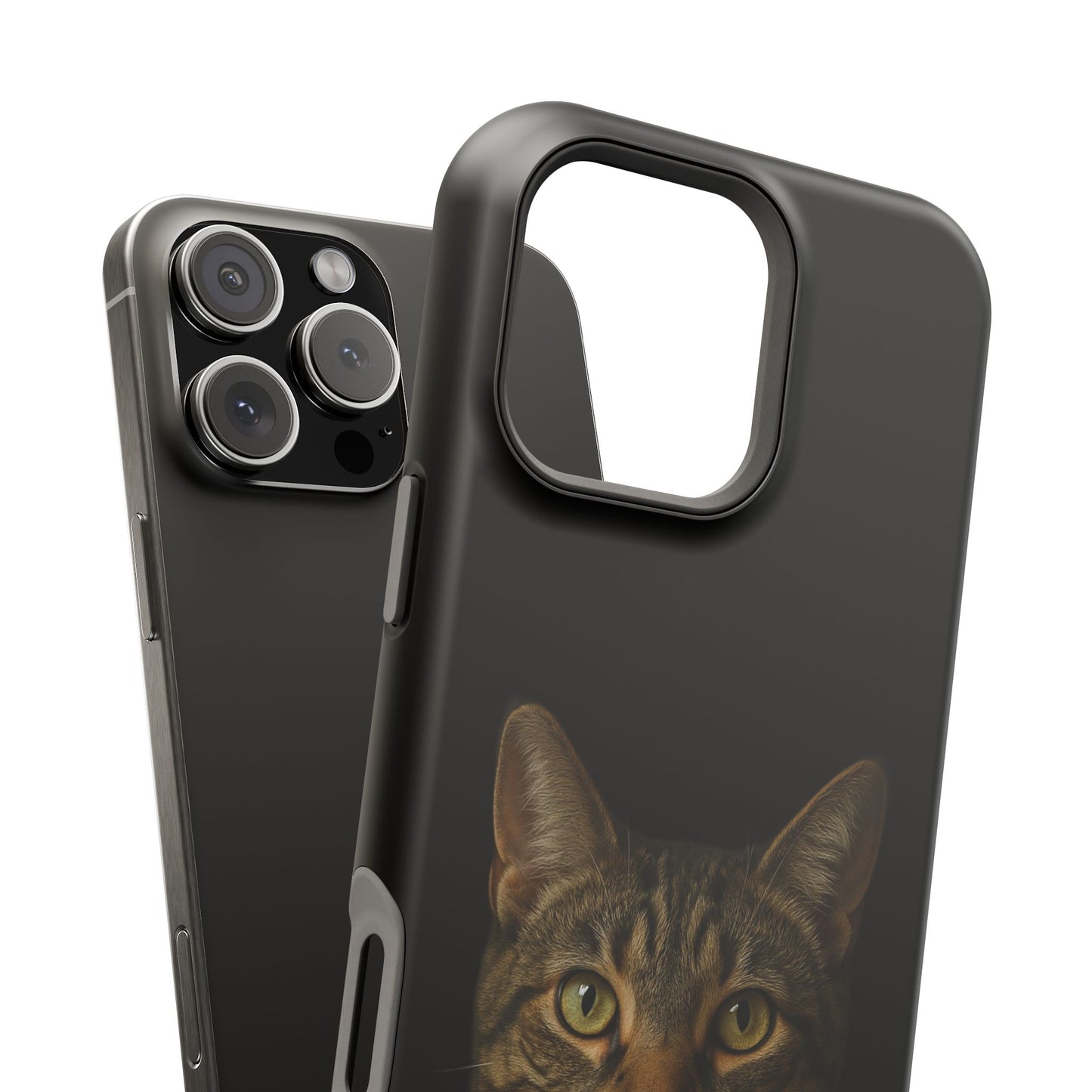 Magnetic Impact-Resistant Phone Case — Realistic Tabby Cat Portrait