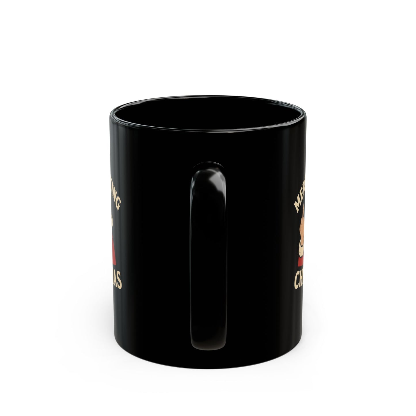 Mug — "Merry Fucking Christmas" Funny Santa Coffee Mug (Black, 11/15oz)