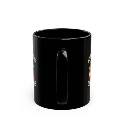 Mug — "Merry Fucking Christmas" Funny Santa Coffee Mug (Black, 11/15oz)