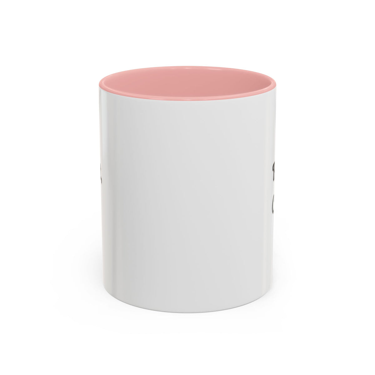 Black handle and rim coffee mug with "But First Coffee" text, 11oz Printify accent mug on a white background.