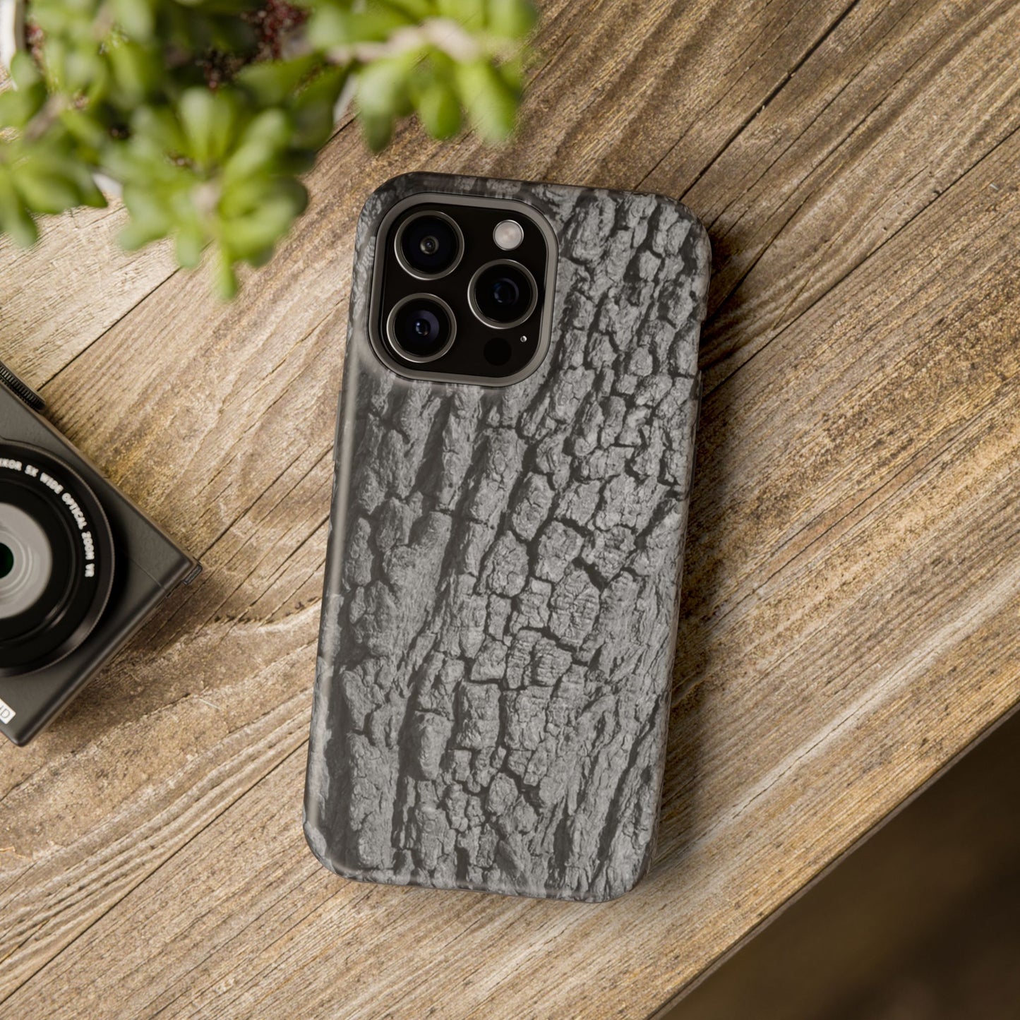 Bark Texture Magnetic Impact Phone Case