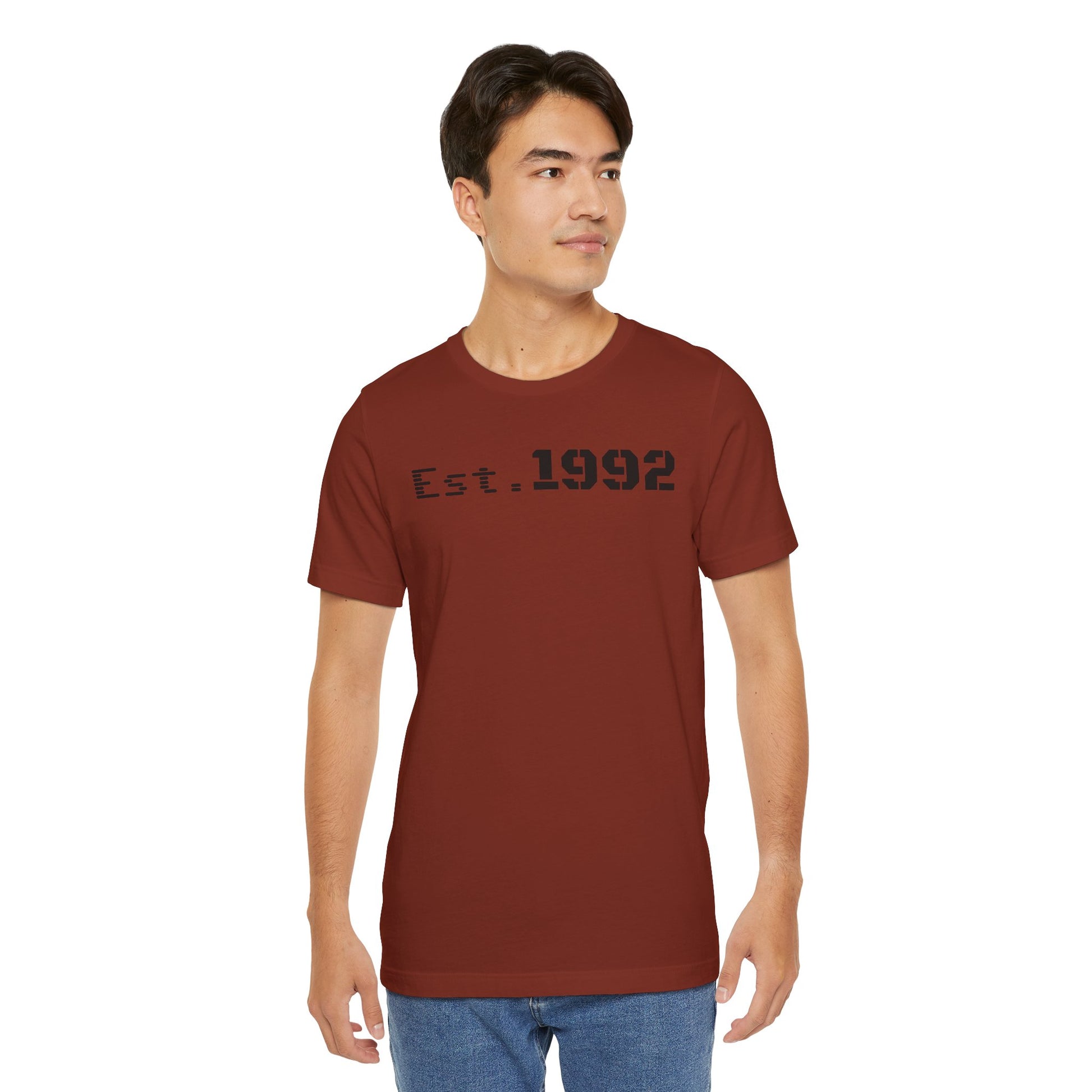 Est. 1992 Unisex Jersey Tee - Retro Birthday Gift, Casual Wear, Cool Vintage T-Shirt, Gift for Him, Gift for Her - TRV