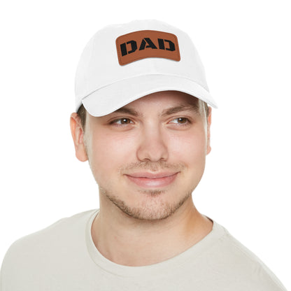 Stylish Dad Hat with Leather Patch | Perfect Gift for Fathers Day, Casual Wear, Dad's Birthday, Outdoor Activities