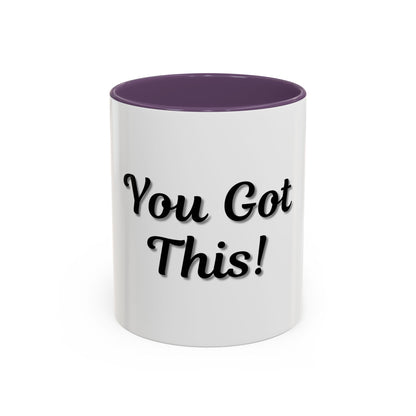 Inspirational Accent Coffee Mug - "You Got This!" - Perfect for Motivation & Gifts - TRV