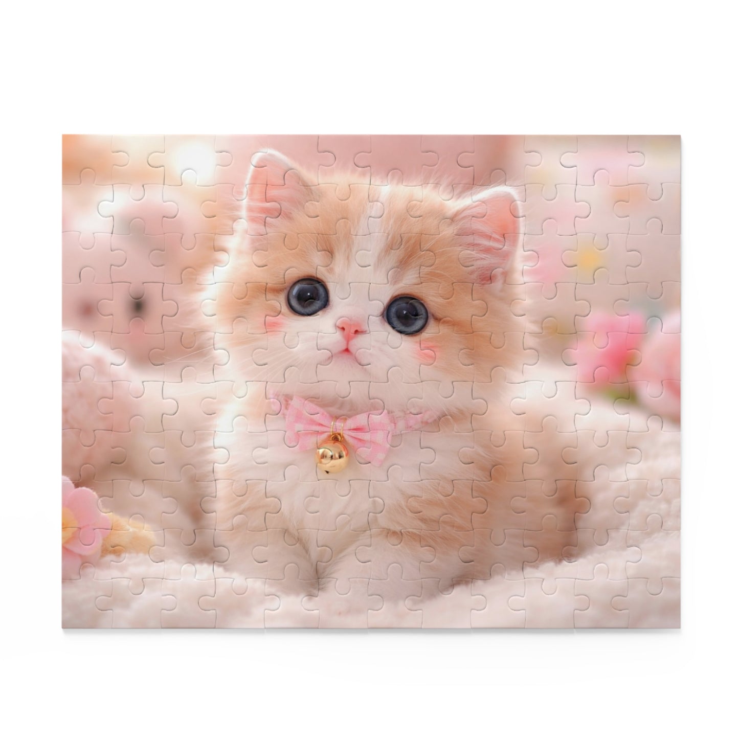 Cute Kitten with Pink Bow Puzzle