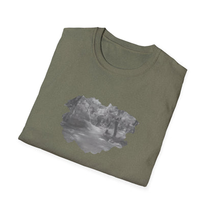 Serene Nature Landscape T-Shirt - Comfortable Unisex Tee, Outdoor Adventures, Nature Lover Gift, Casual Wear, Stylish Spring Top - TRV