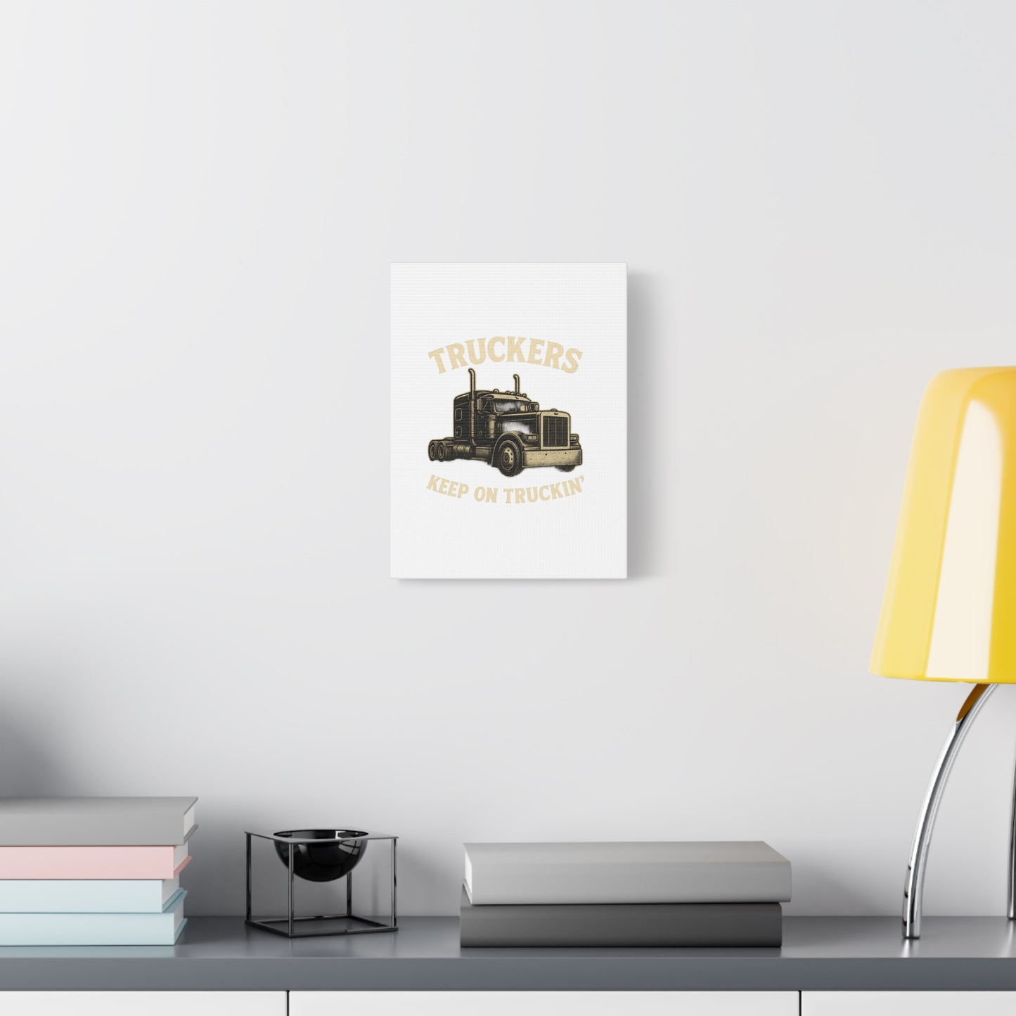 Truckers Canvas Wall Art, Keep on Truckin' Decor, Gift for Drivers, Trucking Artwork, Transportation Gift - TRV