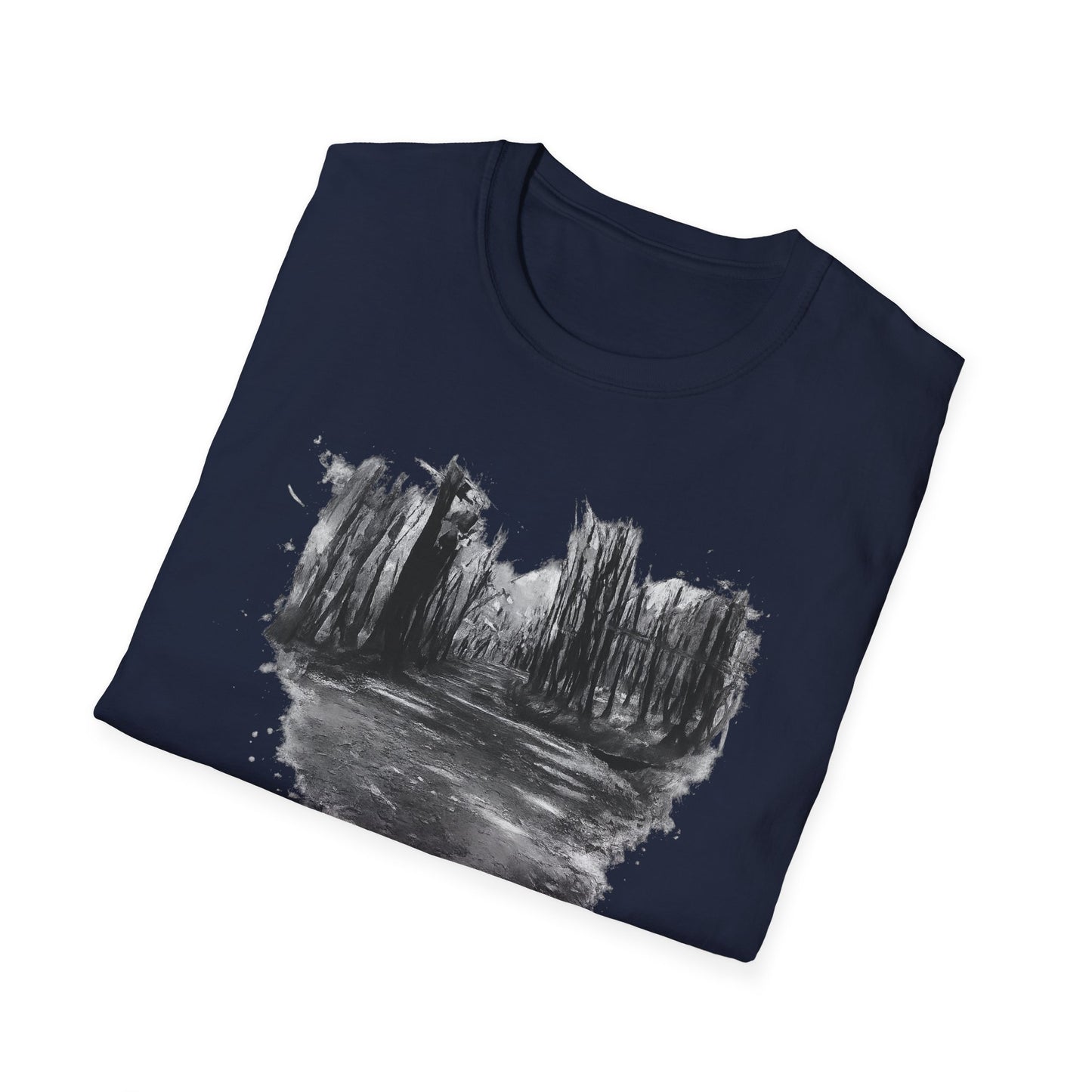Minimalist Nature-Inspired Unisex Softstyle T-Shirt, Casual Wear, Everyday Style, Gift for Nature Lovers, Eco-Friendly Fashion
