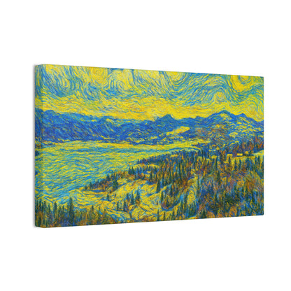 Vibrant Canvas Art, Framed Wall Decor, Modern Home Decor, Landscape Painting, Gift for Art Lovers, Art for Living Room