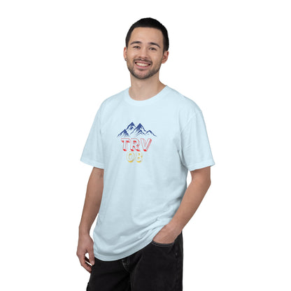 Unisex garment-dyed T-shirt with Printify logo, soft fabric, relaxed fit, casual style, shown in a natural color.