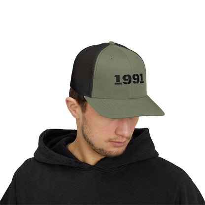 Vintage 1991 Snapback Trucker Cap, Retro Hat, Birthday Gift, Fashion Accessory, Casual Wear, Unisex Cap - TRV