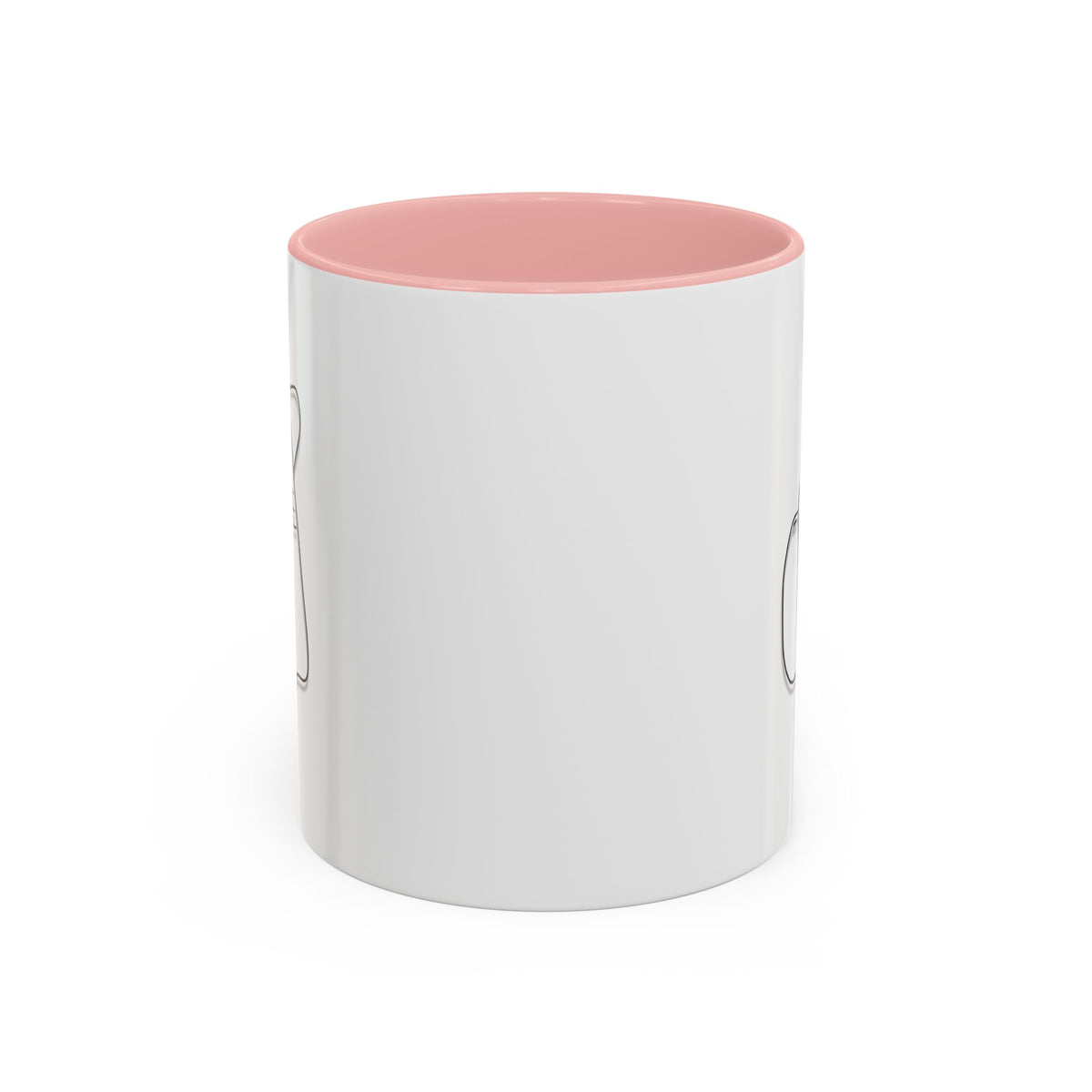 Minimal Korean finger heart accent mug by Printify, 11oz or 15oz coffee mug with simple design and white ceramic finish
