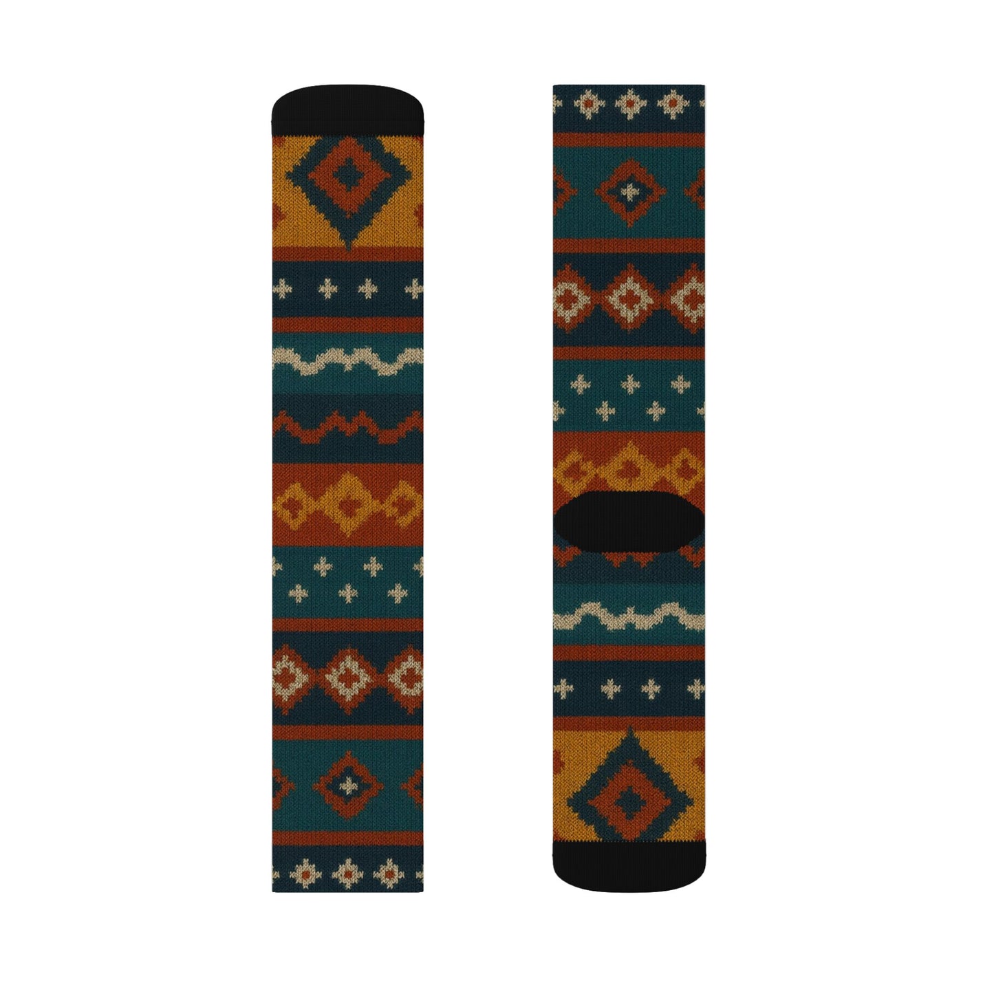 Southwestern Aztec Pattern Socks | Tribal Geometric Printed Socks