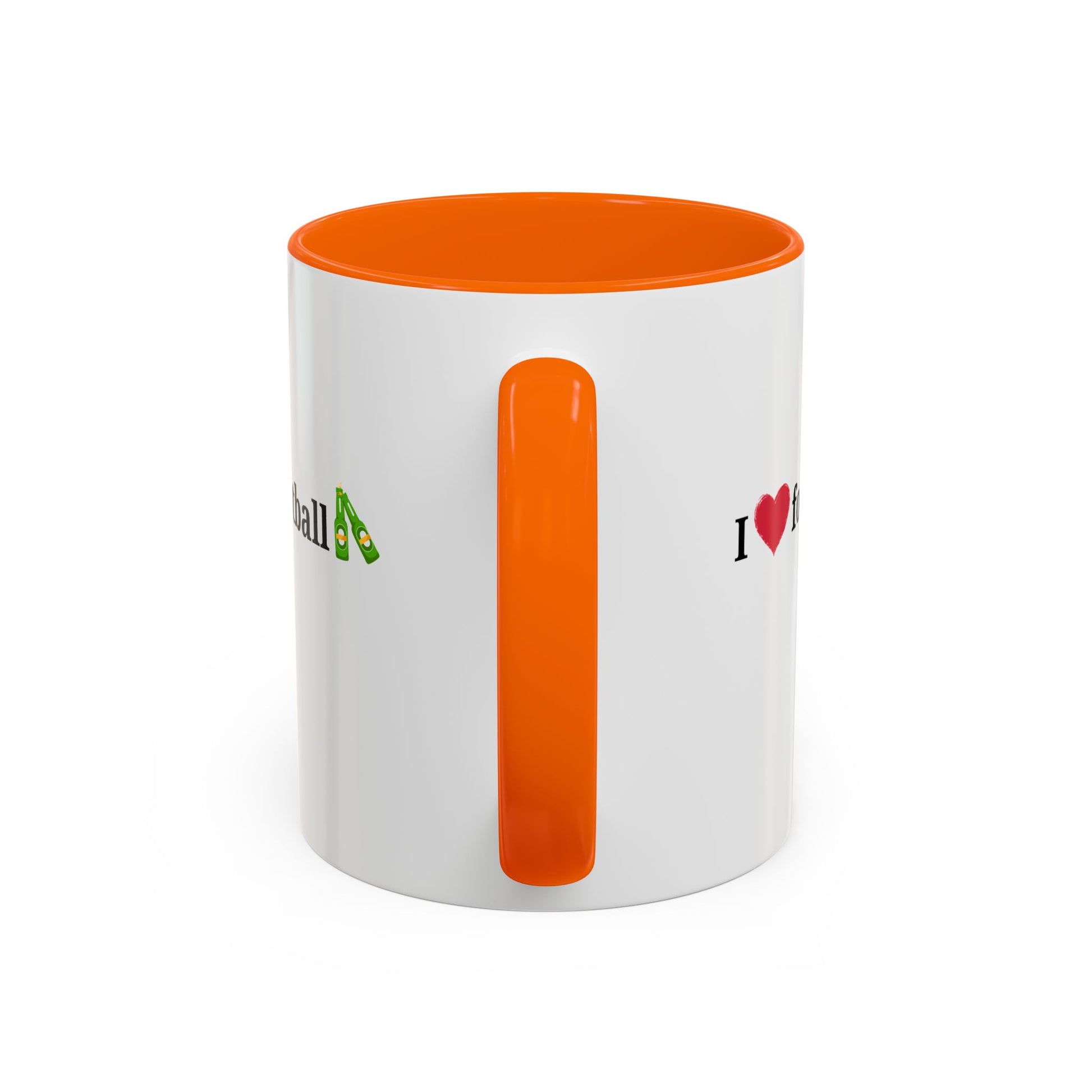 I Love Football Accent Coffee Mug, Perfect Gift for Sports Lovers, Football Enthusiasts, Unique Mug for Game Days, Home or Office Decor - TRV