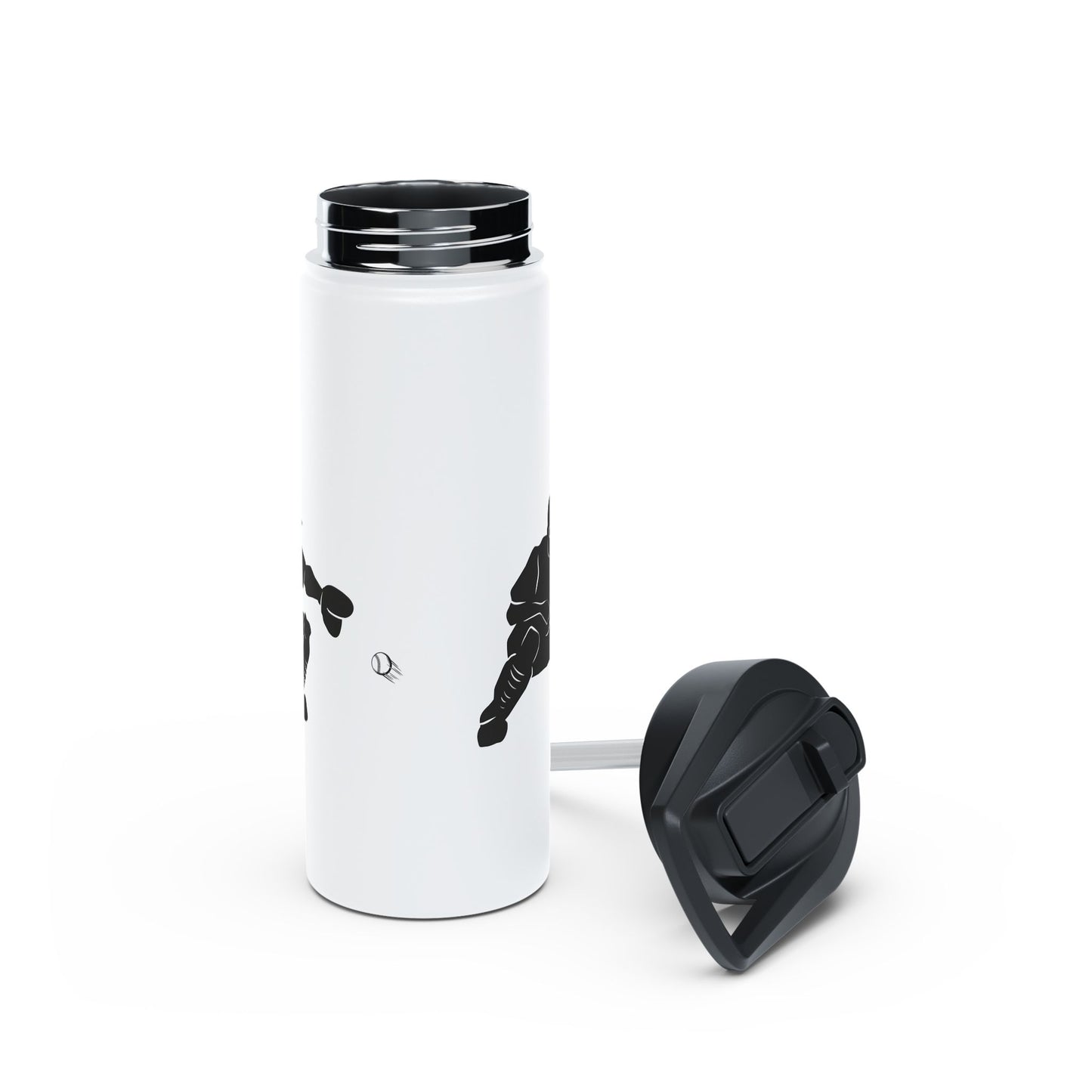 Soccer Player Stainless Steel Water Bottle — Sports Bottle for Athletes & Fans