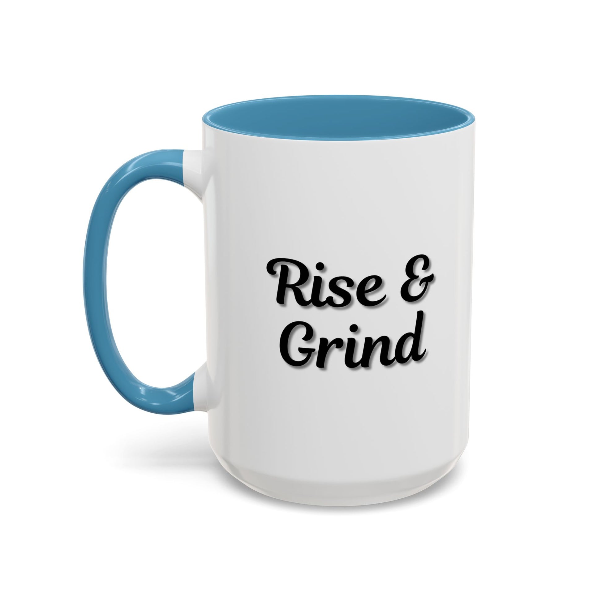 Rise & Grind Coffee Mug – Motivational Black Accent Mug for Daily Inspiration - TRV