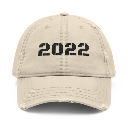 Distressed Dad Hat with 2022 Embroidery, Casual Cap for Everyday Wear, Unisex Hat for Outdoor Activities, Gifts for Father's Day, [...] - TRV