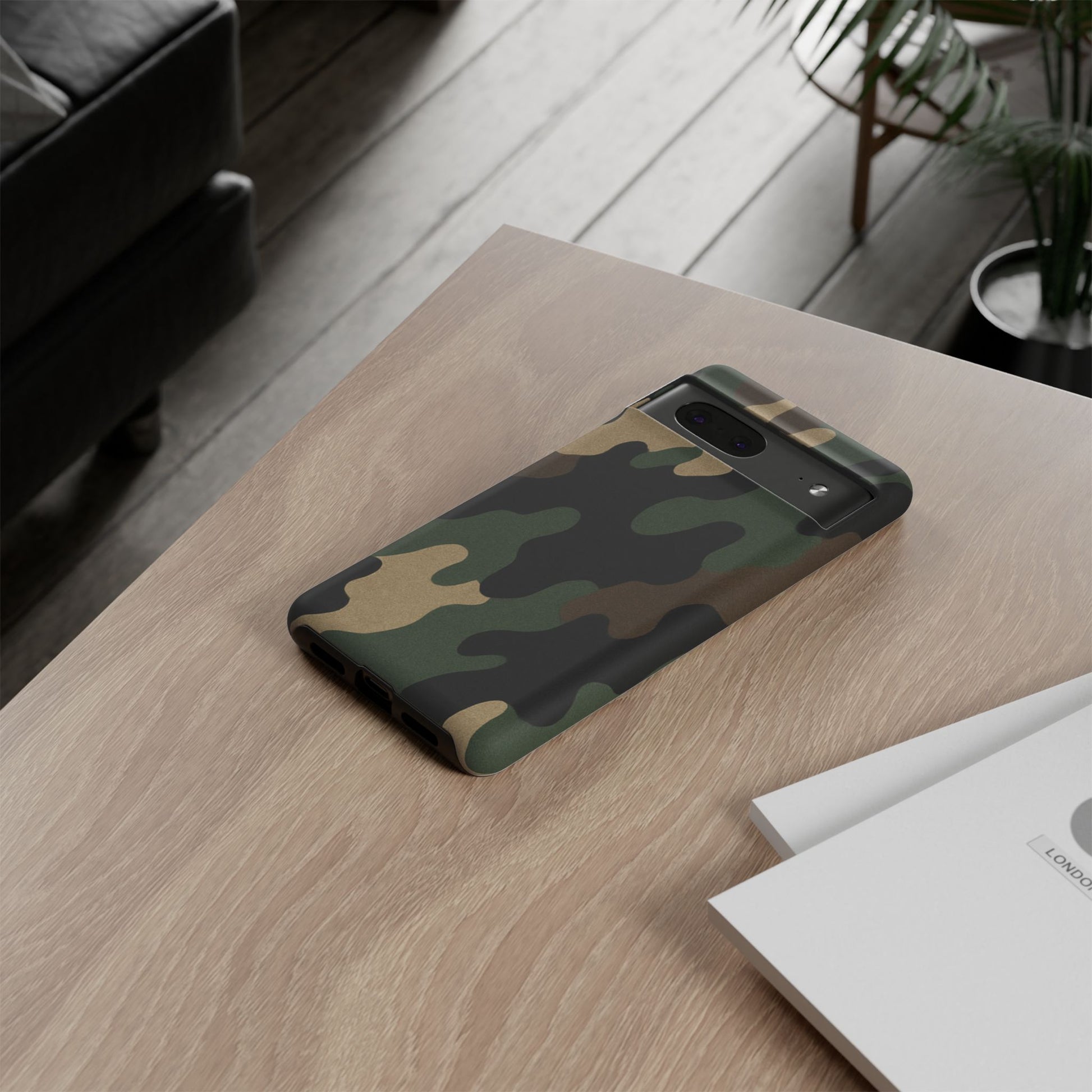 Camouflage Phone Case, Tough Phone Cover, Military Style Accessory, Protective Case for Men, Gifts for Soldiers - TRV