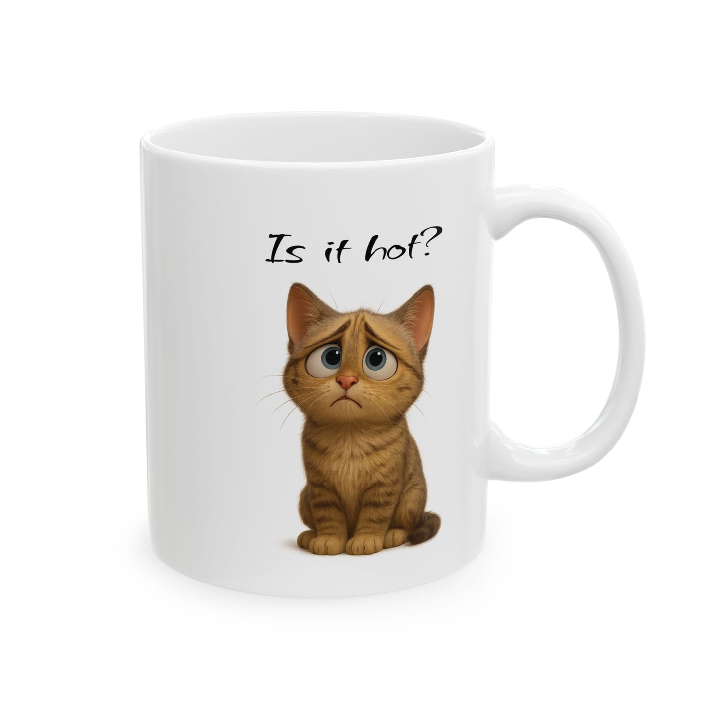 Cute Cat Ceramic Mug, Coffee Cup for Cat Lovers, Fun Gift for Pet Owners, Whimsical Kitchen Decor, Funny Cat Mug