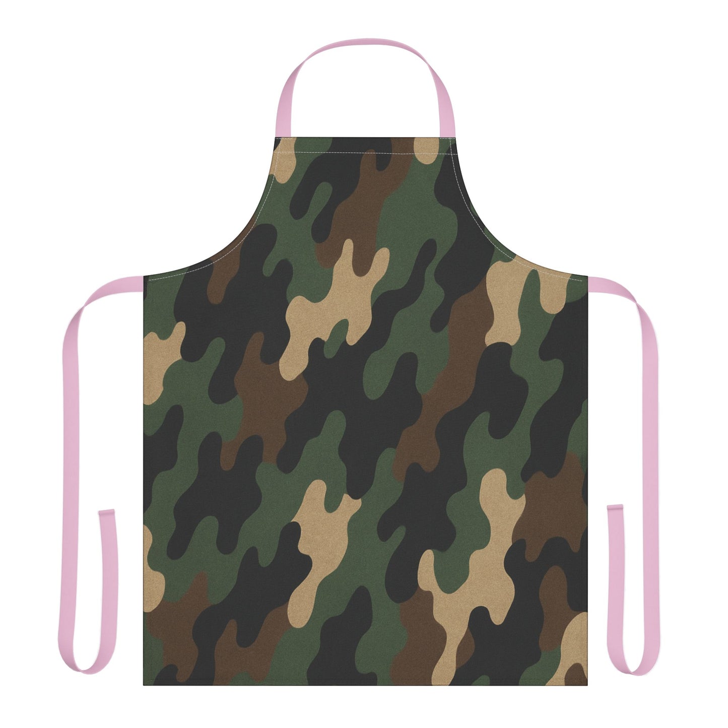 Camo Kitchen Apron, Cooking Gift for Him or Her, BBQ Apron with 5-Color Straps