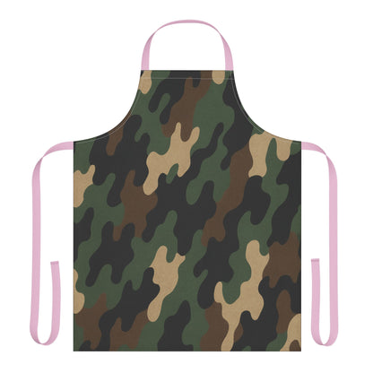 Camo Kitchen Apron, Cooking Gift for Him or Her, BBQ Apron with 5-Color Straps
