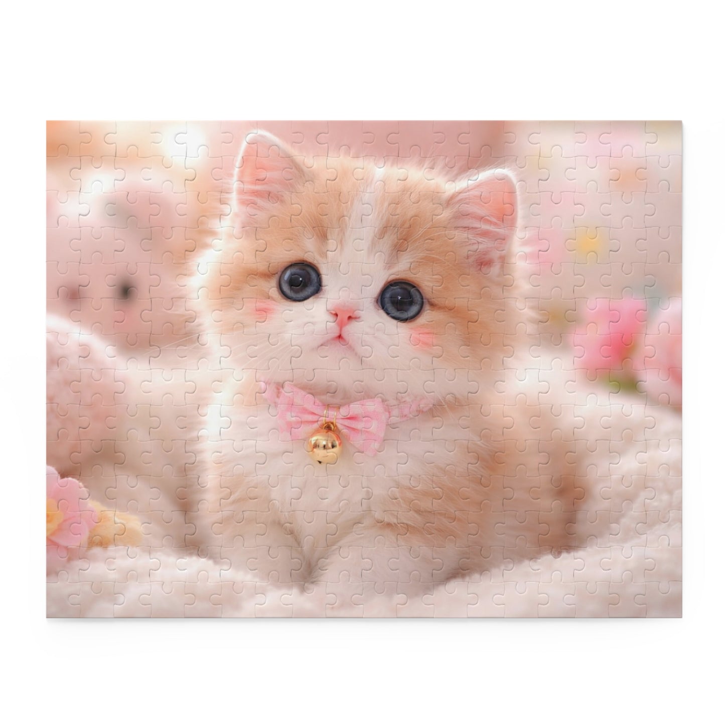 Cute Kitten with Pink Bow Puzzle
