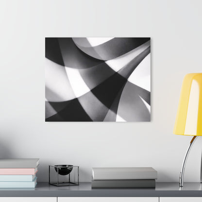 Abstract Black and White Geometric Acrylic Print | Wall Art French Cleat Hanging