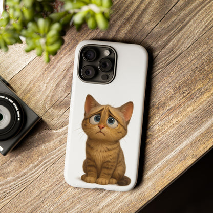 Cute Cat Phone Case, Funny Kitty Case, Animal Lover Gift, Cat Lover Accessory, Unique Cat Design Case, Pet Mom Gift - TRV