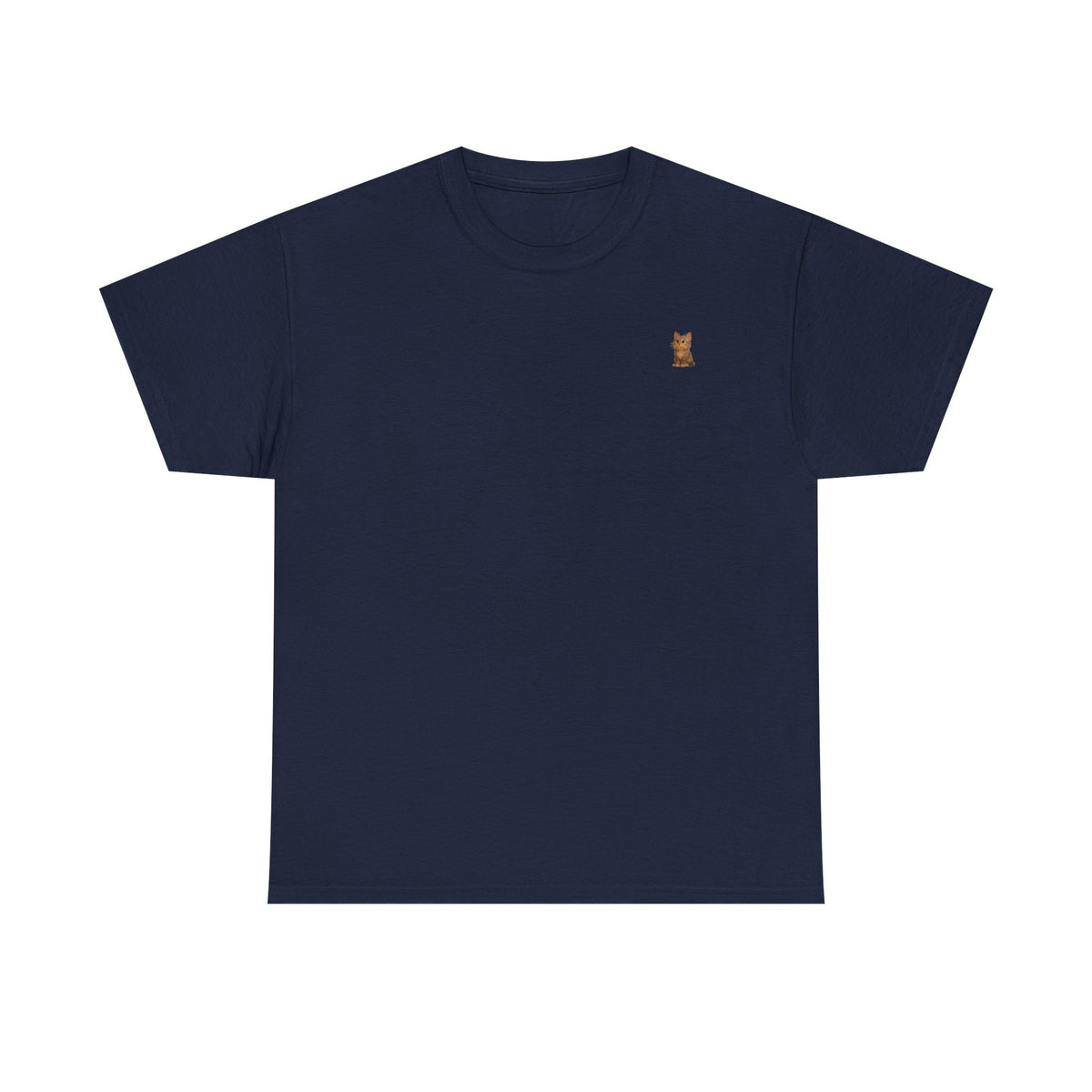 Brown kitten graphic T-shirt for cat lovers, featuring a cute cat design on a comfortable Printify T-shirt.