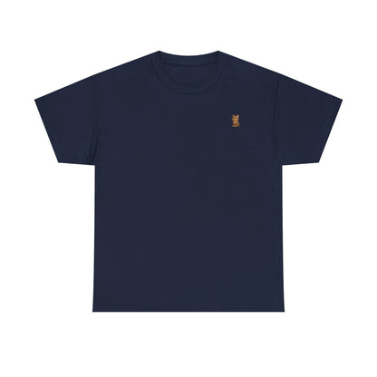 Brown kitten graphic T-shirt for cat lovers, featuring a cute cat design on a comfortable Printify T-shirt.