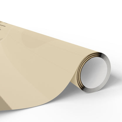 Neutral Abstract Wrapping Paper Roll — Beige Geometric Gift Wrap