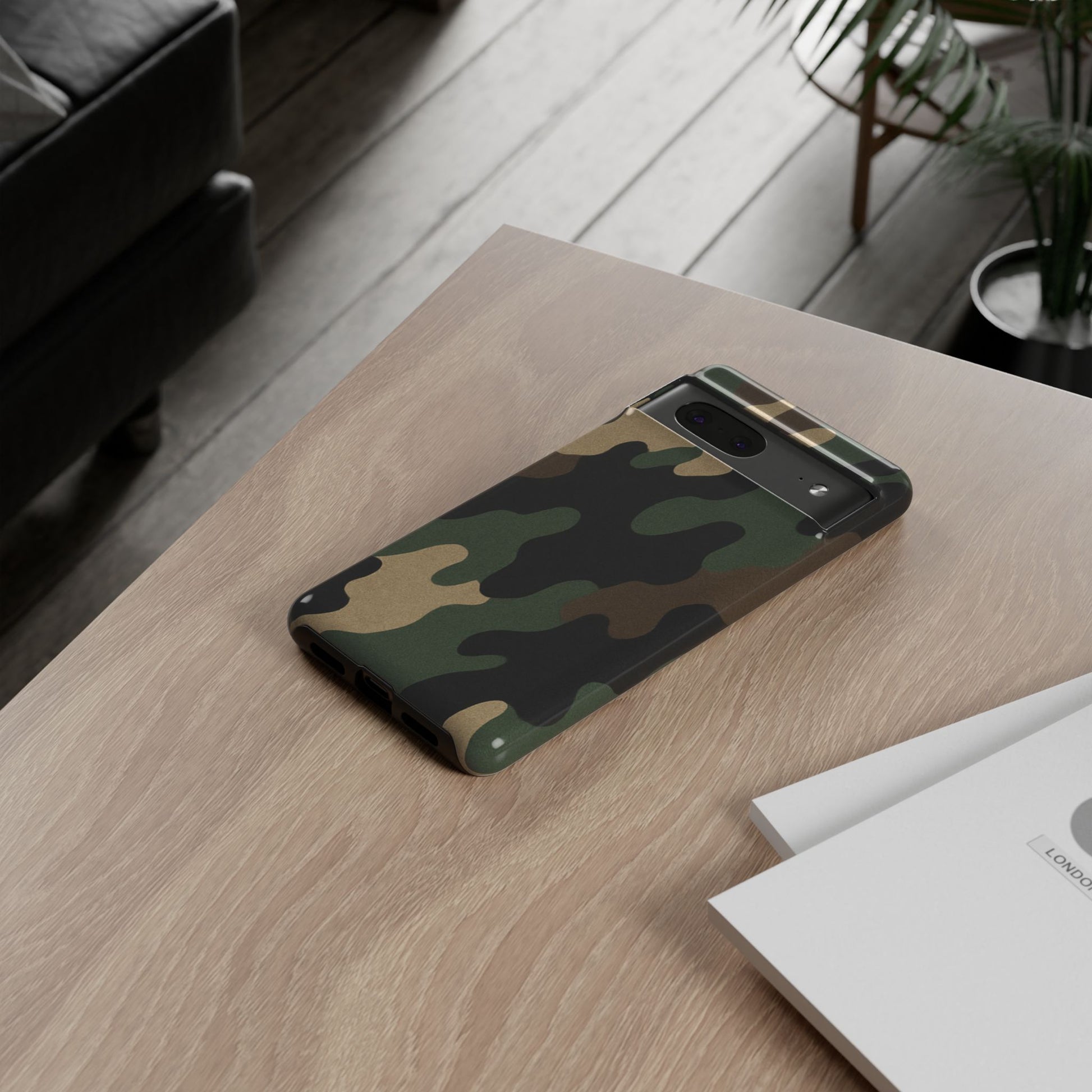 Camouflage Phone Case, Tough Phone Cover, Military Style Accessory, Protective Case for Men, Gifts for Soldiers - TRV
