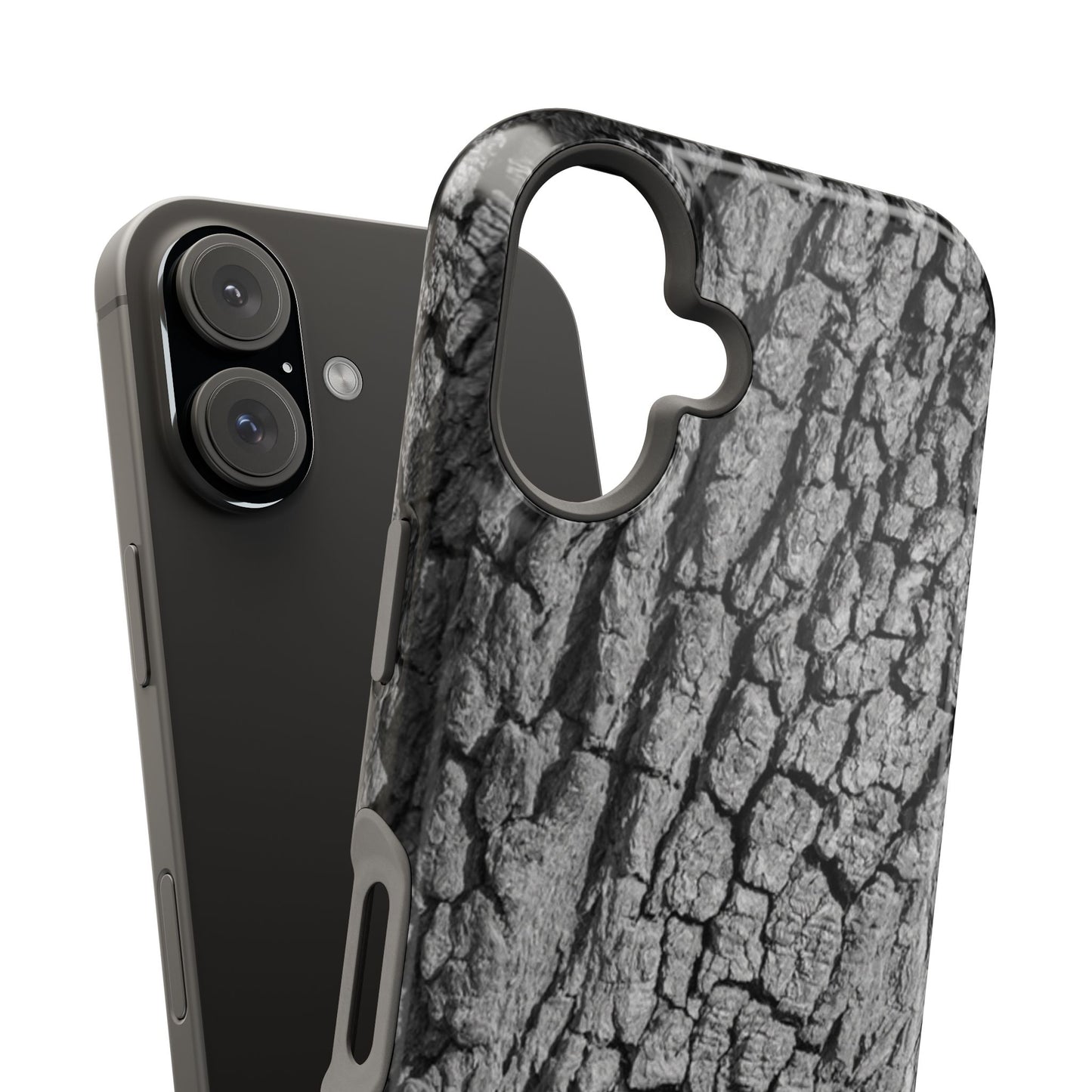 Bark Texture Magnetic Impact Phone Case