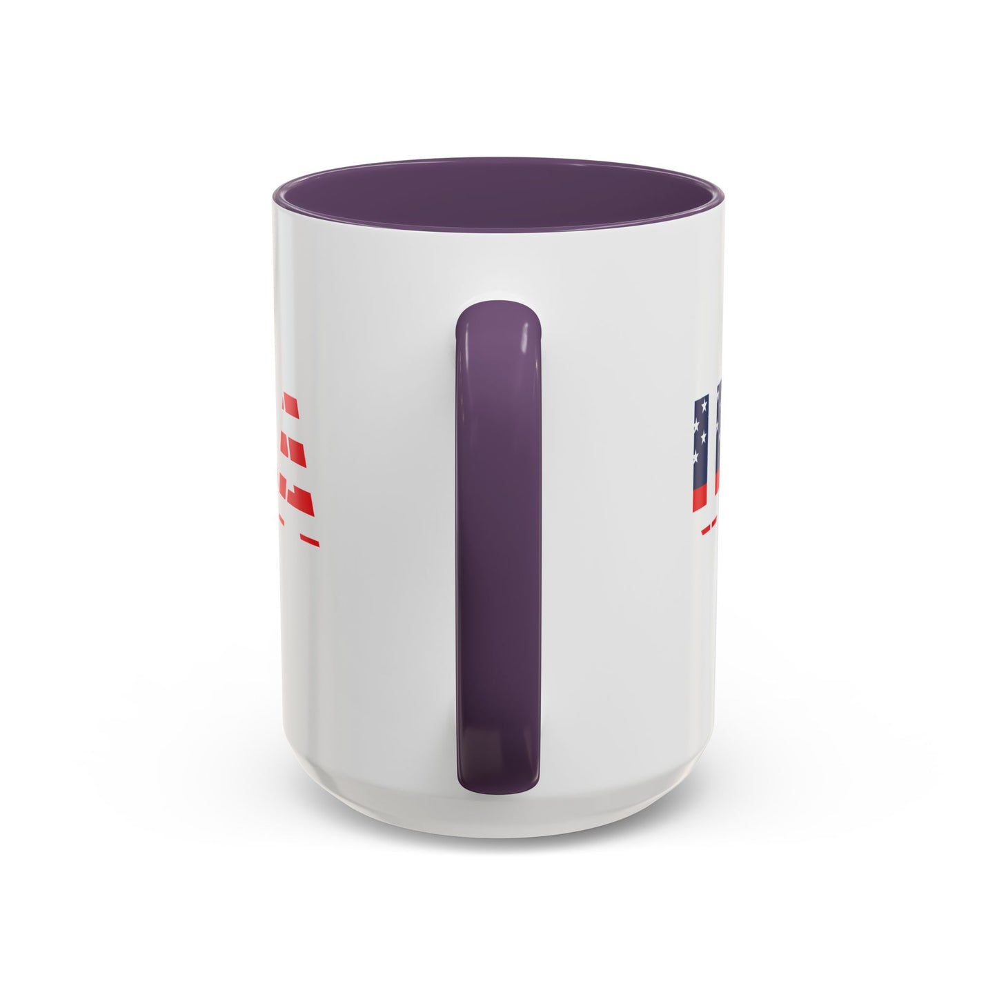 USA Flag Accent Coffee Mug — Patriotic 11/15oz Ceramic Coffee Cup