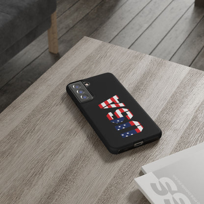USA Phone Case with American flag design, durable Printify tough case for iPhone or smartphone protection