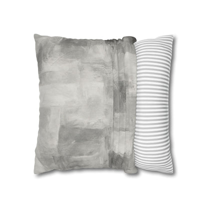 Watercolor Gray Decorative Pillowcase — Spun Polyester Square Throw Pillow Cover