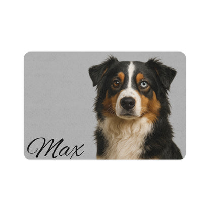 Personalized Dog Photo Pet Food Mat, 12x18 Custom Name Feeding Placemat