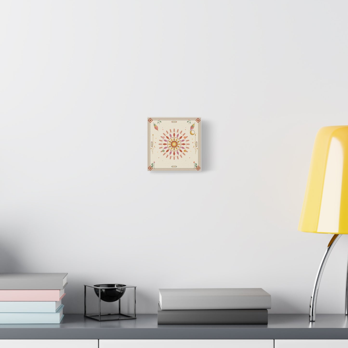 Boho Sun Mandala Matte Canvas