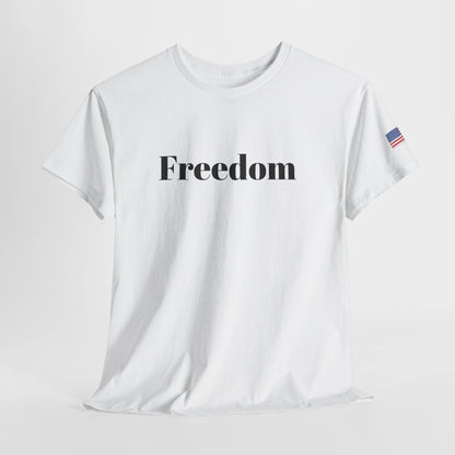 Freedom script tee | T-Shirt, American flag sleeve - TRV