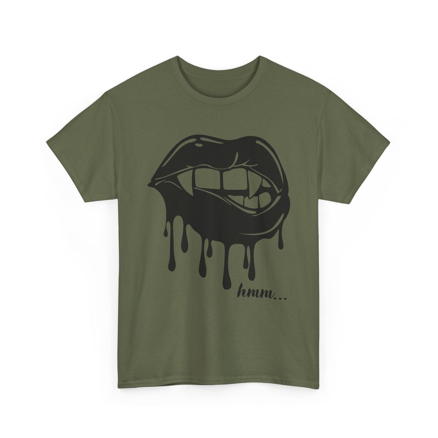 Edgy Graphic Tee - Dripping Lips Design - Unisex Heavy Cotton Tee