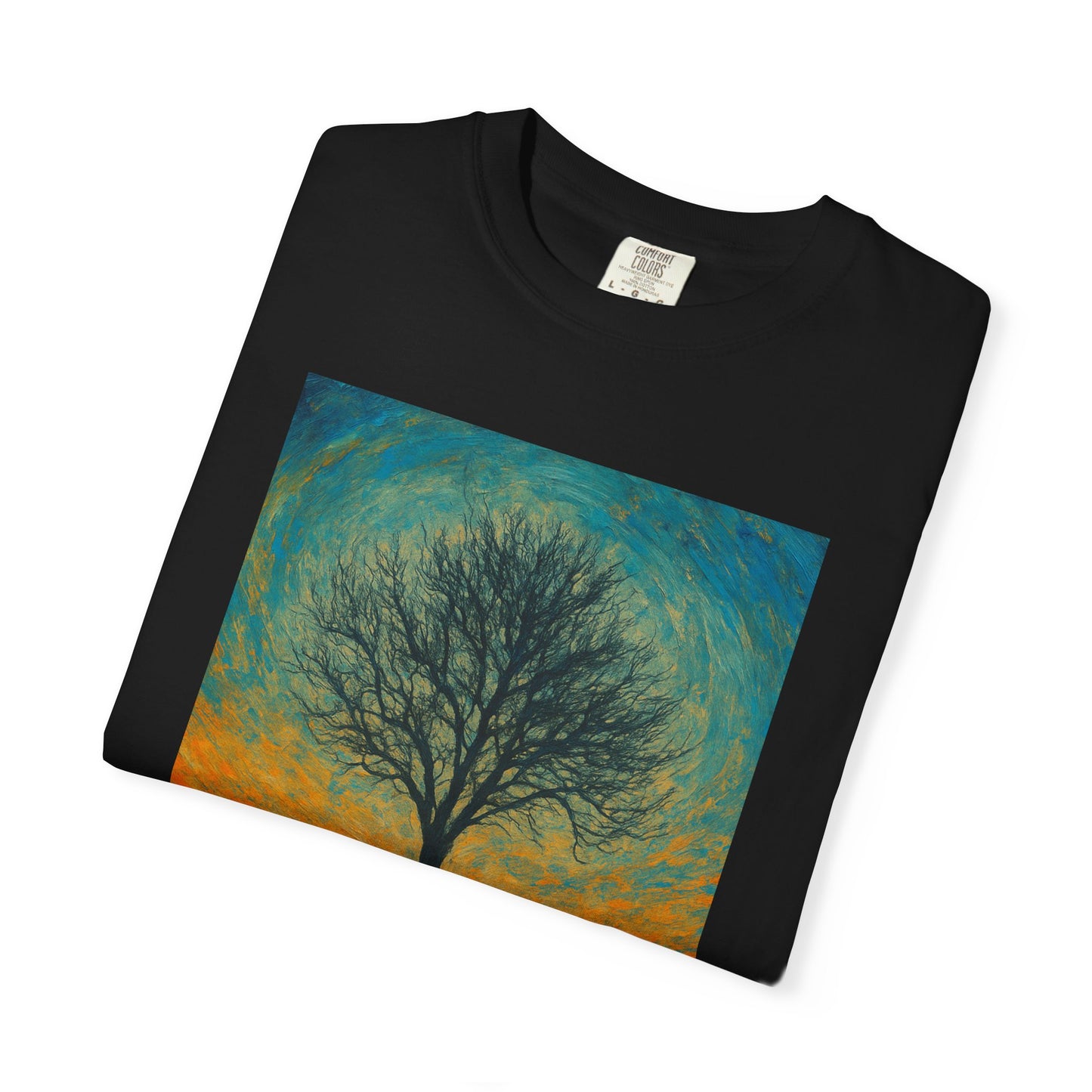 Nature-Themed Unisex Garment-Dyed T-Shirt - Tree Design, Bohemian Tee, Nature Lover Gift, Eco-Friendly Fashion, Casual Wear - TRV