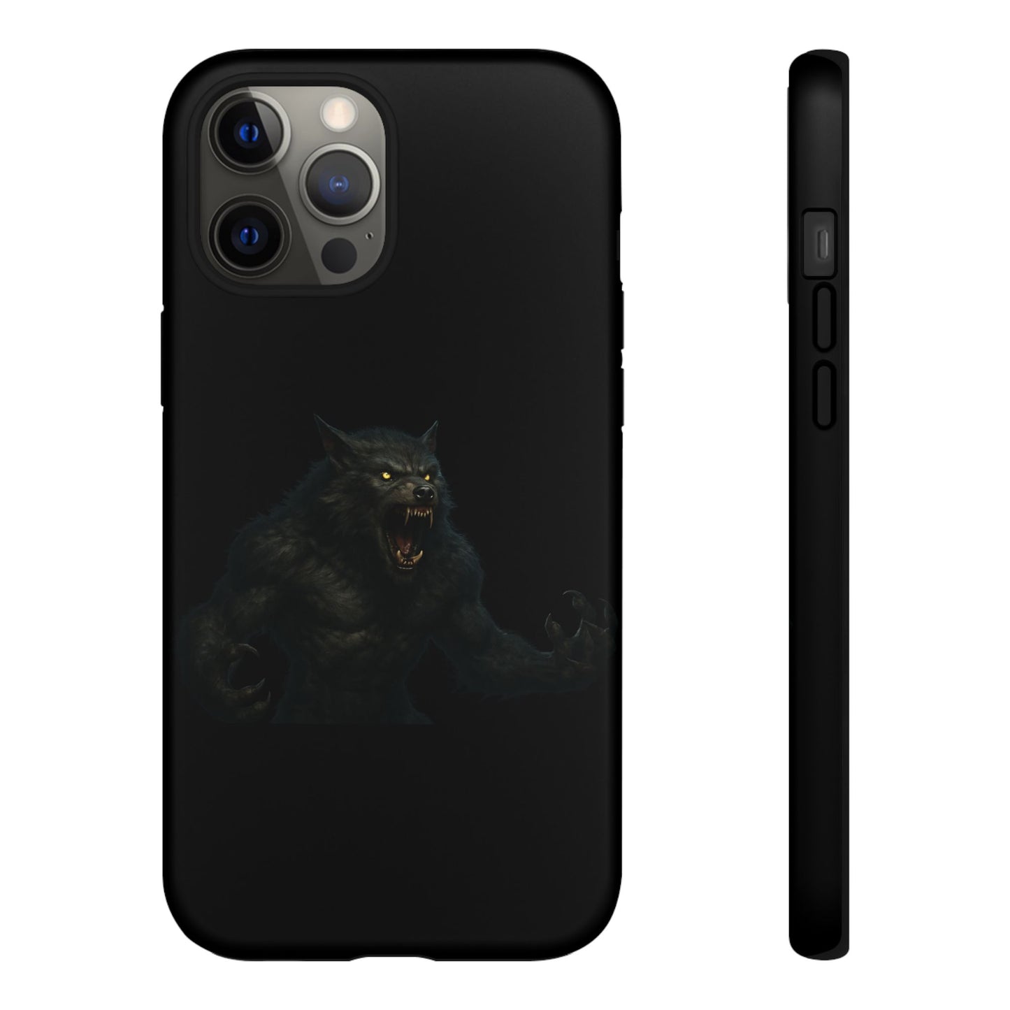 Werewolf Phone Case, Tough Cases, Black Panther Design, Gift for Animal Lovers, Phone Accessories, Fierce Phone Protection - TRV