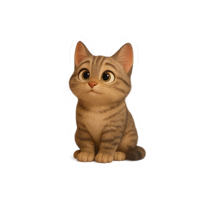 Adorable Cat Kiss-Cut Stickers, Cute Cat Decor, Pet Lover Gifts, Laptop Stickers, Kids' Room Decor - TRV