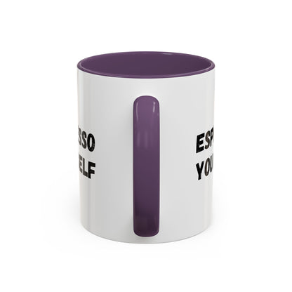 Espresso Yourself Coffee Mug - Fun Black Accented Mug for Coffee Lovers, Great Gift for Birthdays, Christmas, and Housewarming