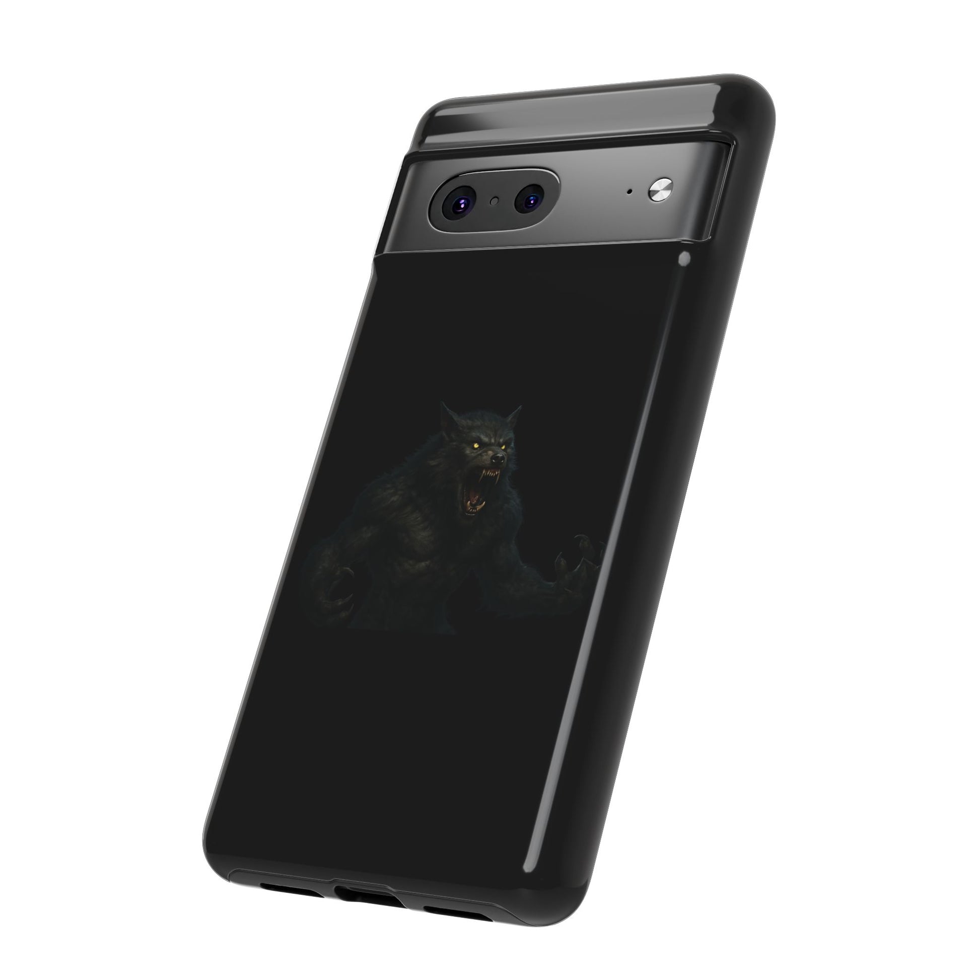 Werewolf Phone Case, Tough Cases, Black Panther Design, Gift for Animal Lovers, Phone Accessories, Fierce Phone Protection - TRV