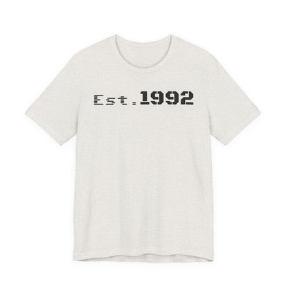 Est. 1992 Unisex Jersey Tee - Retro Birthday Gift, Casual Wear, Cool Vintage T-Shirt, Gift for Him, Gift for Her - TRV
