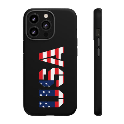 Patriotic American flag phone case by Printify, rugged protective design for smartphones featuring bold flag graphics.