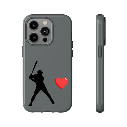 Printify Baseball Love phone case featuring sports-themed design, durable protective cover for smartphones, ideal for sports fans and gifts